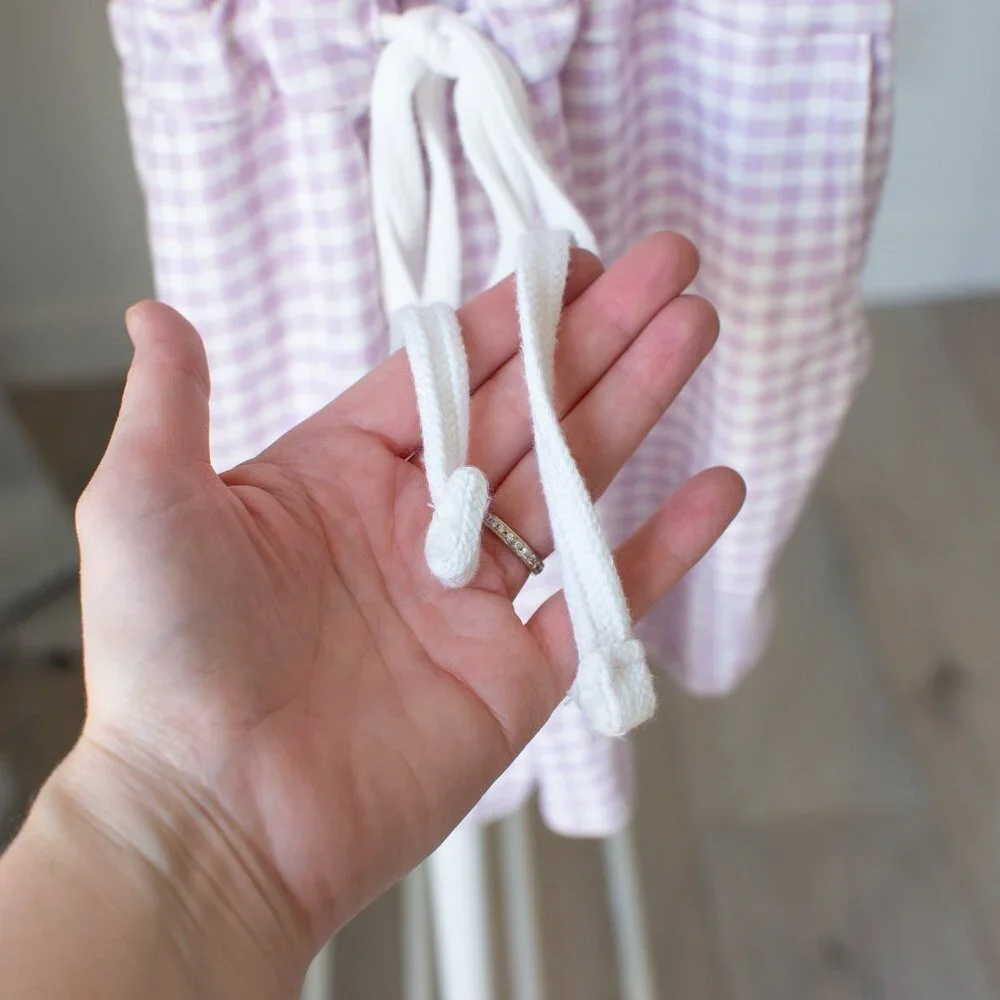 Wallflower Pink and White Gingham Romper Overalls - Picture 7 of 9
